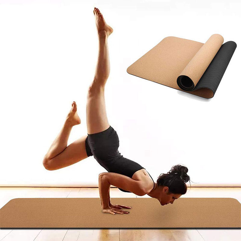 Cork Yoga Mat Natural Rubber Posture